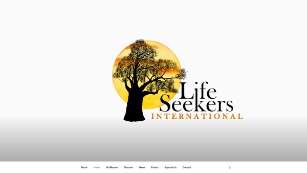 Screenshot of the Life Seekers International website