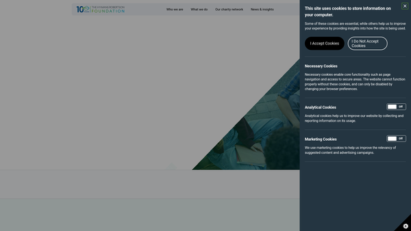Screenshot of the The Hymans Robertson Foundation website