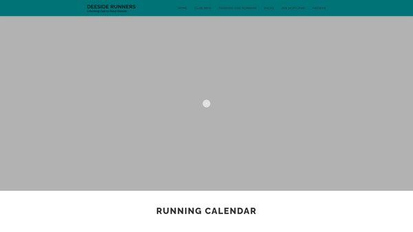Screenshot of the Deeside Runners website
