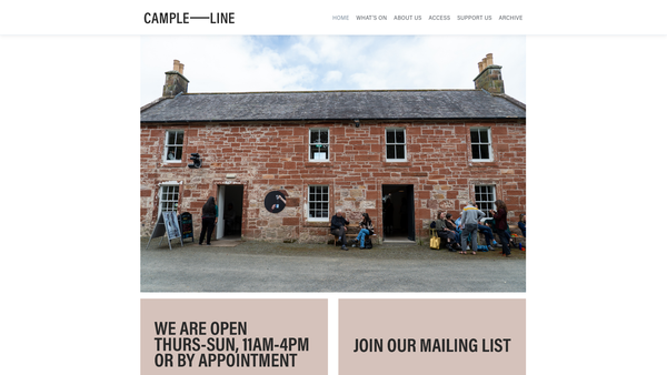 Screenshot of the Cample Line website