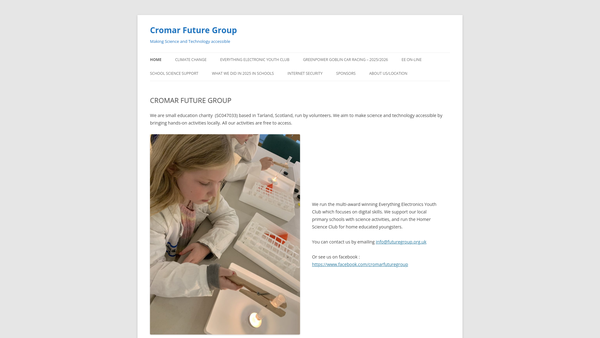Screenshot of the Cromar Future Group website