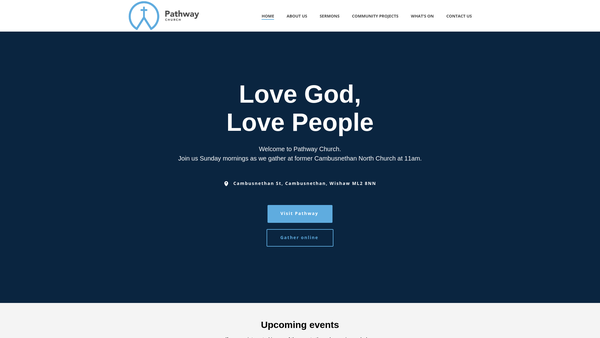 Screenshot of the Pathway Church website