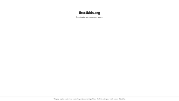 Screenshot of the First 4 Kids SCIO website