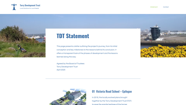 Screenshot of the Torry Development Trust Limited website