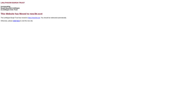 Screenshot of the Linlithgow Burgh Trust website