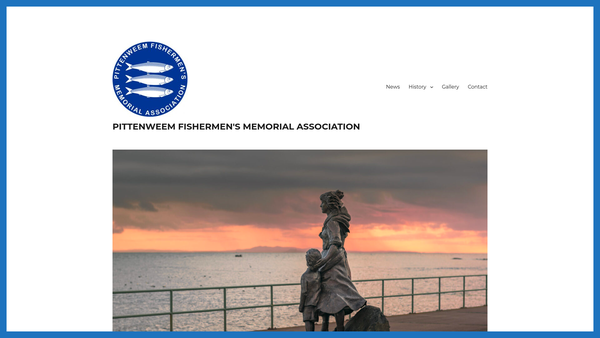 Screenshot of the Pittenweem Fishermen's Memorial Association website