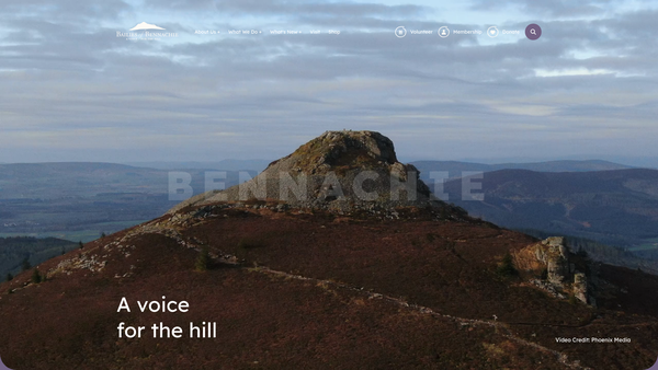 Screenshot of the Bailies of Bennachie (SCIO) website