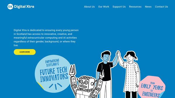 Screenshot of the Digital Xtra website