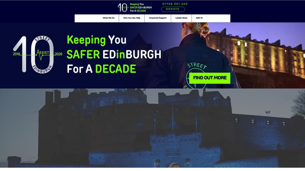 Screenshot of the Street Assist (SCIO) website