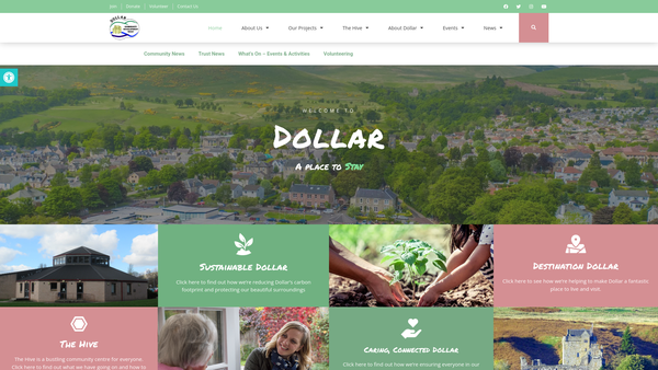 Screenshot of the Dollar Community Development Trust website