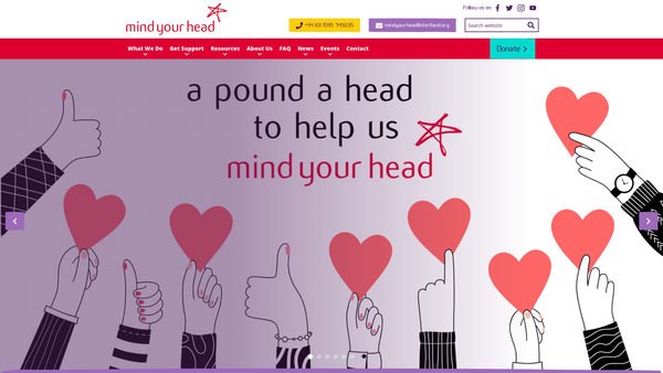 Screenshot of the Mind Your Head [SCIO] website