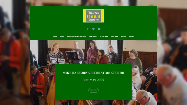 Screenshot of the The Dee and Don Ceilidh Collective website
