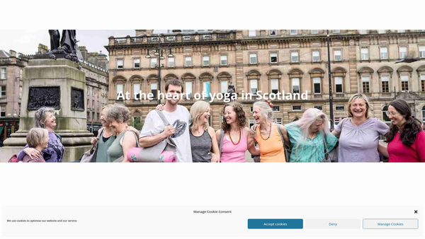 Screenshot of the Yoga Scotland SCIO website
