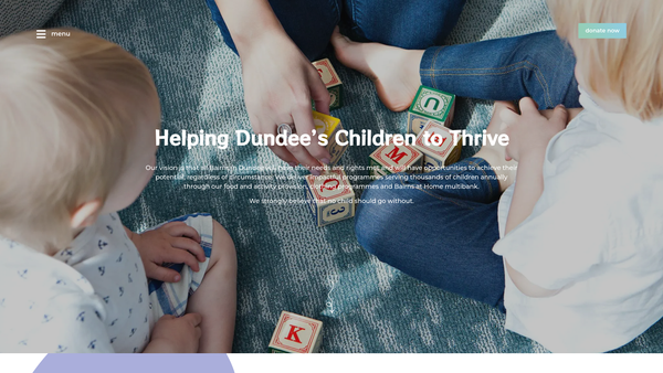 Screenshot of the Dundee Bairns website