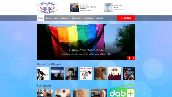 Screenshot of the Forth Valley Broadcasting Service website