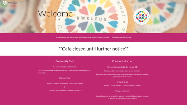 Screenshot of the Kilmarnock North West Community Partnership website