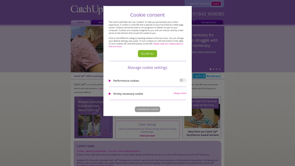 Screenshot of the The Caxton Trust website