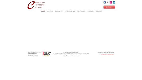 Screenshot of the Greyfriars Charteris Centre website