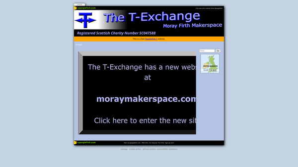 Screenshot of the The T-Exchange website