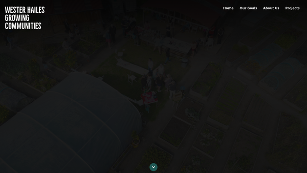 Screenshot of the Wester Hailes Growing Communities website