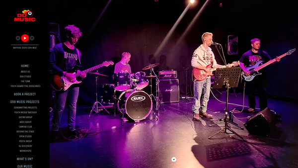 Screenshot of the DD8 Music website