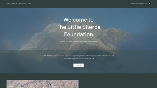 Screenshot of the Little Sherpa (Scotland) website