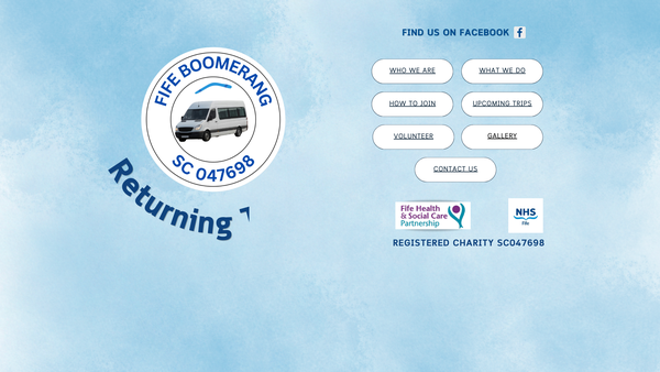 Screenshot of the Fife Boomerang website