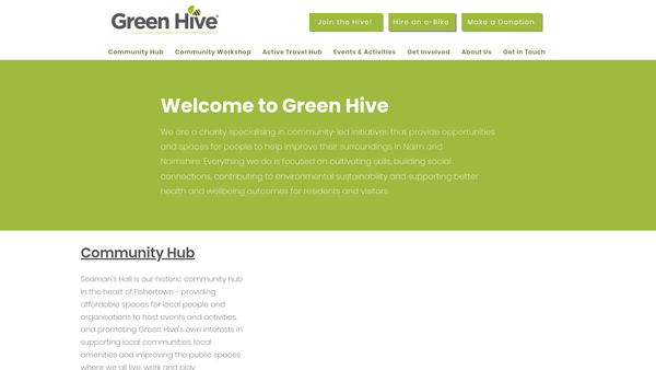 Screenshot of the Nairn River Enterprise website