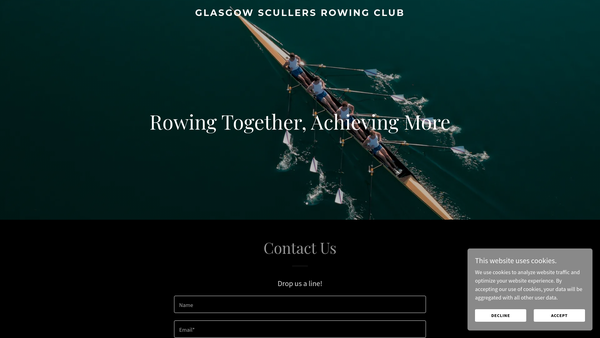 Screenshot of the Glasgow Scullers Rowing Club SCIO website