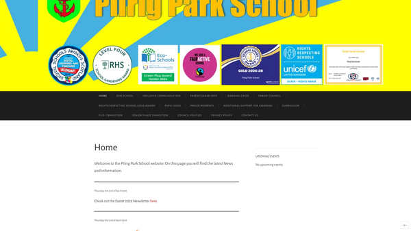 Screenshot of the Friends of Pilrig Park School website