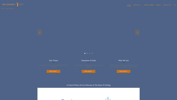 Screenshot of the Calvary Fellowship Stirling website