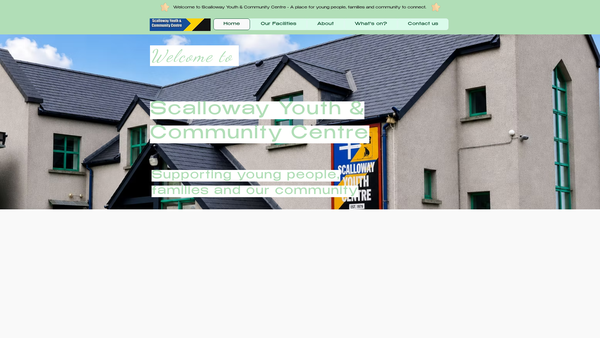 Screenshot of the Scalloway Youth and Community Centre website