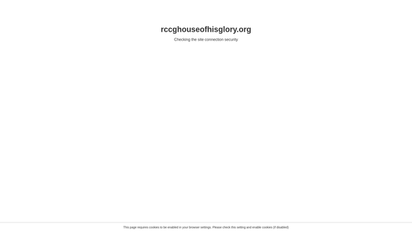 Screenshot of the The Redeemed Christian Church of God (House of His Glory) website