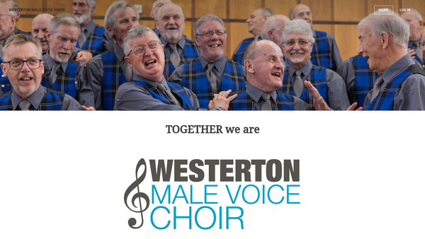 Screenshot of the Westerton Male Voice Choir website