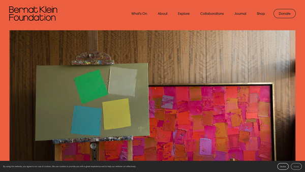 Screenshot of the The Bernat Klein Foundation website