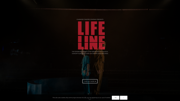 Screenshot of the Charades Theatre Company website