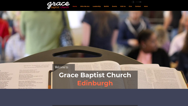Screenshot of the Grace Baptist Church - Edinburgh website