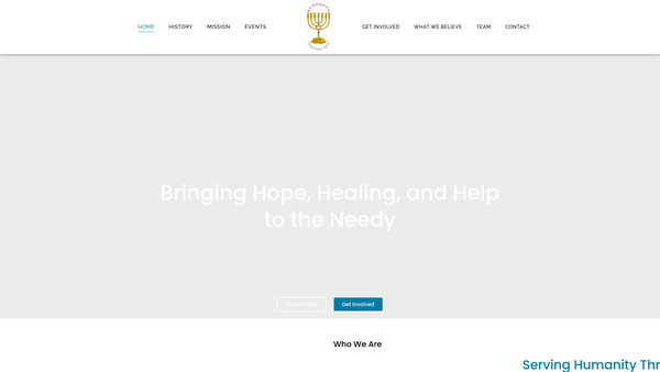 Screenshot of the Rehoboth Charitable Trust SCIO website