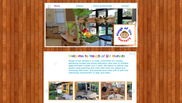Screenshot of the Haugh of Urr Nursery SCIO website