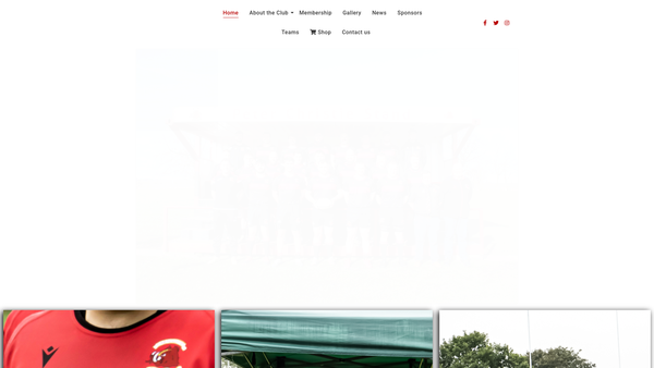 Screenshot of the Carnoustie High School Former Pupils' Rugby Football Club website