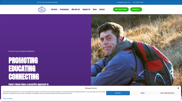 Screenshot of the Ewen's Room website