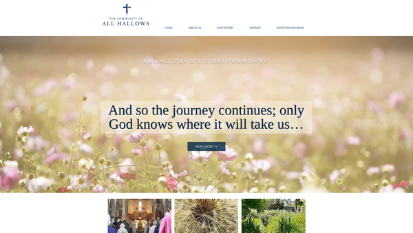 Screenshot of the The Community of All Hallows website