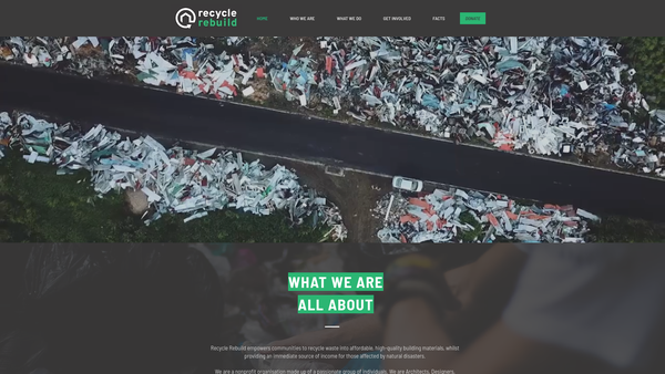 Screenshot of the Recycle Rebuild (SCIO) website