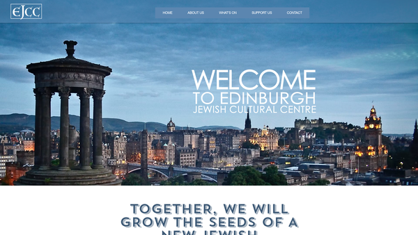 Screenshot of the Edinburgh Jewish Cultural Centre SCIO website