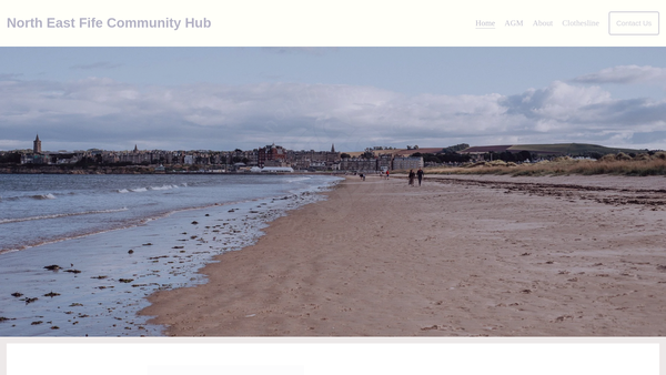Screenshot of the North East Fife Community Hub website