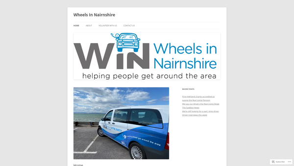 Screenshot of the Wheels in Nairnshire website