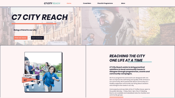 Screenshot of the C7 City Reach website