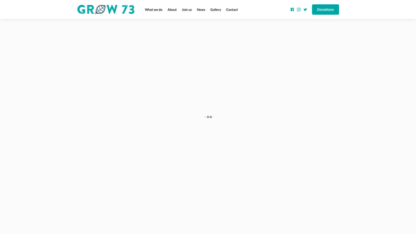 Screenshot of the Grow 73 website