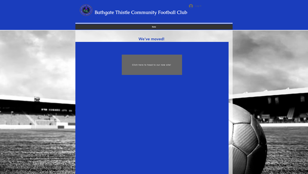Screenshot of the Bathgate Thistle Community Football Club website