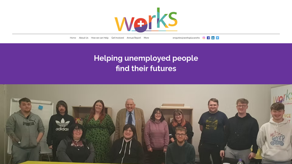 Screenshot of the Works+ website
